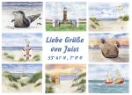 Postkarte DIN-A6 Juist Collage 2